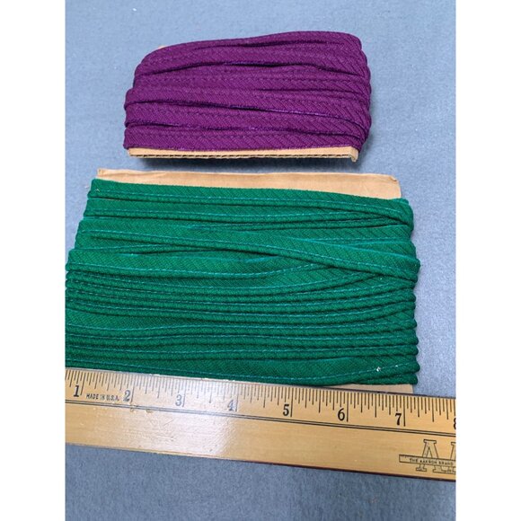 Vintage Trim Piping Bundle Purple & Green 7+ Yards Sewing Crafting Projects - Picture 3 of 7